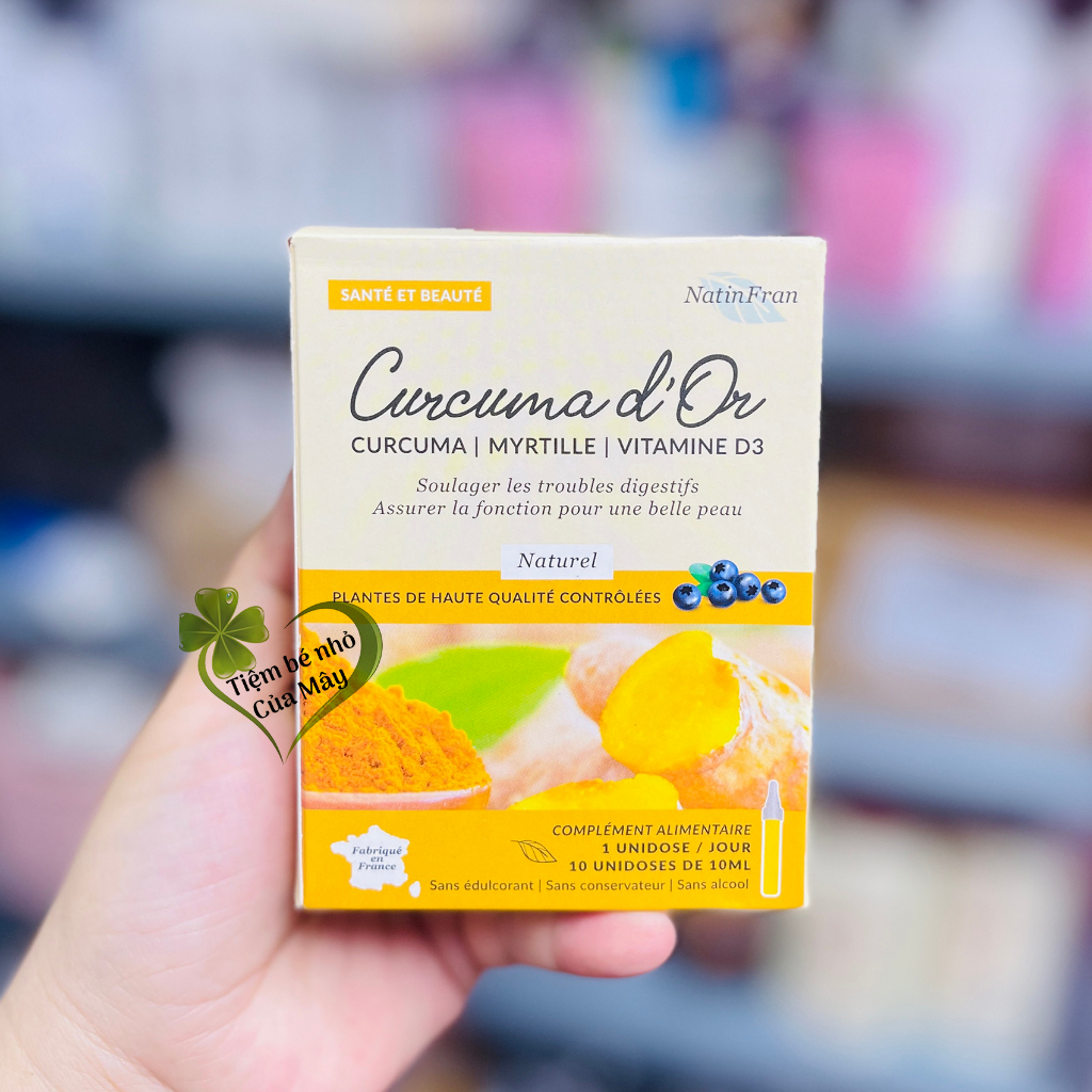 Tinh nghệ nano Curcuma d’Or NatinFran Naturel - Hộp 10 ống