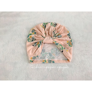 Mũ cho bé: màu cam chất liệu cotton lụa