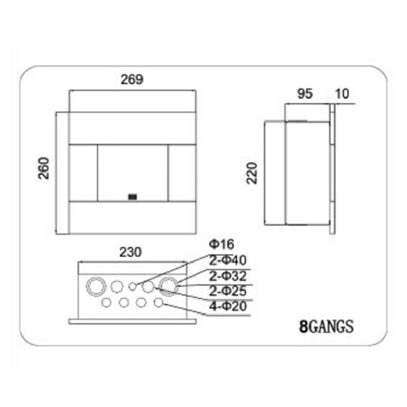 Tủ điện âm tường Panasonic BQDX08T11AV BQDX08G11AV  BQDX12T11AV BQDX12G11AV BQDX16T11AV BQDX16G11AV