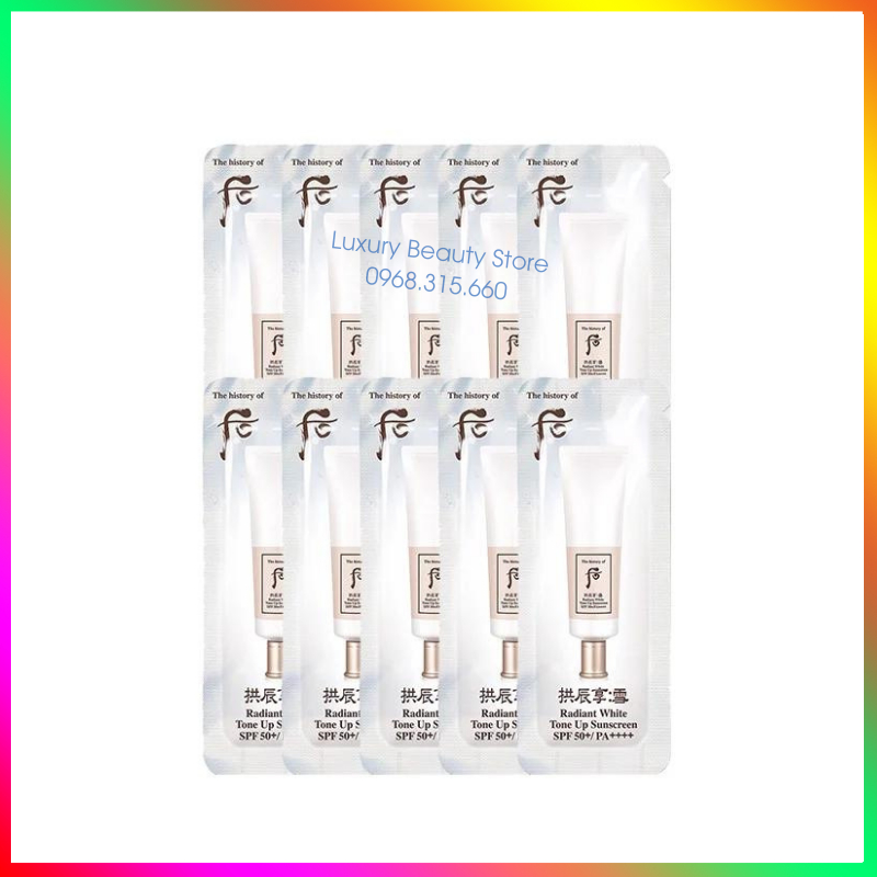 Gói sample kem chống nắng nâng tông da Whoo Seol Radiant Tone Up Sunscreen 1ml