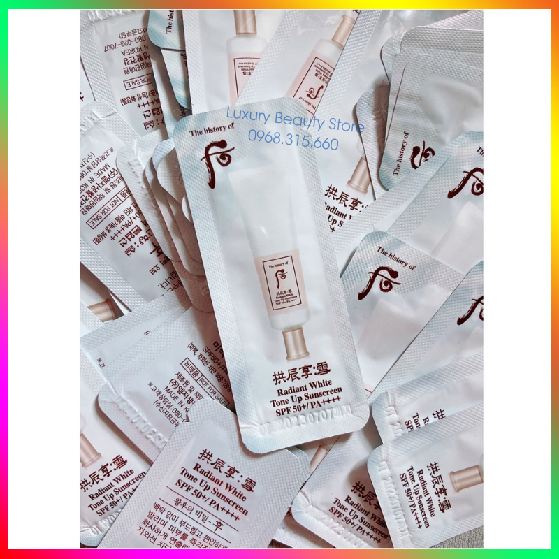 Gói sample kem chống nắng nâng tông da Whoo Seol Radiant Tone Up Sunscreen 1ml