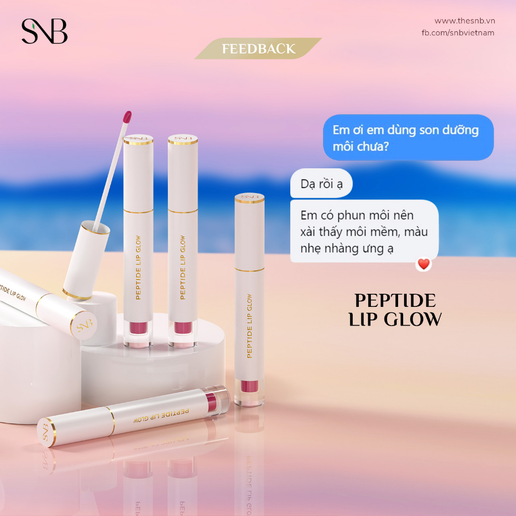 Son Dưỡng Môi Cung Cấp Vitamin Và Độ Ẩm SNB Peptide Lip Glow Màu Hồng