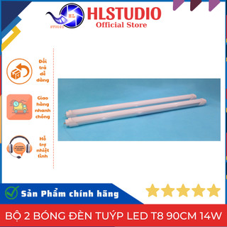 Bộ 2 bóng đèn tuýp Led T8 90cm 14w giá tốt, tiết kiệm điện HL Studio
