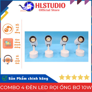 Combo 4 đèn led rọi ống bơ 10w ốp trần, tường, soi tranh, trang trí hl lighting