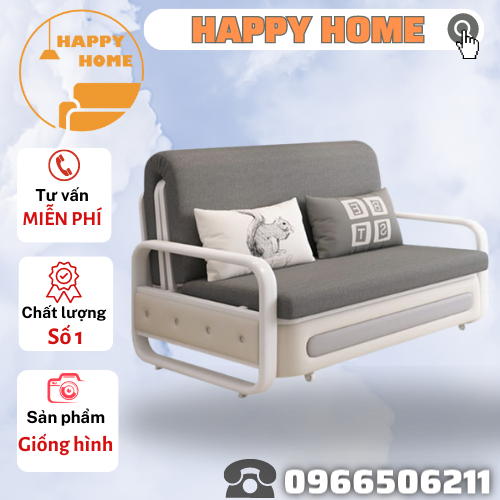 Giường Sofa Thông Minh - Ghế Sofa - Giường Gấp Gọn Có Ngăn Chứa Đồ Tiện Dụng Tặng Kèm 2 Gối Nằm Êm Ái