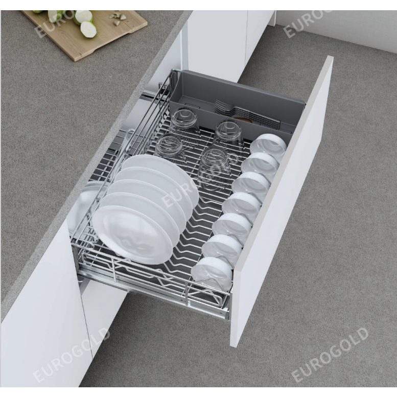 Giá bát đĩa, xoong nồi inox nan oval Eurogold