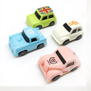 SP068107 - trang trí bánh mô hình Set 4 xe(xanh-hồng-trắng)