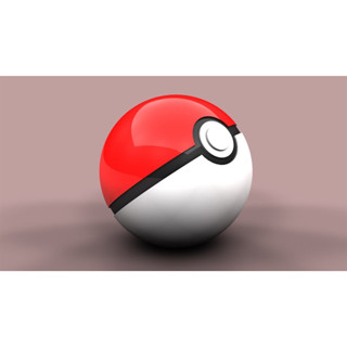 SP066119 - trang trí bánh mô hình Quả cầu Pokemon trắng- đỏ