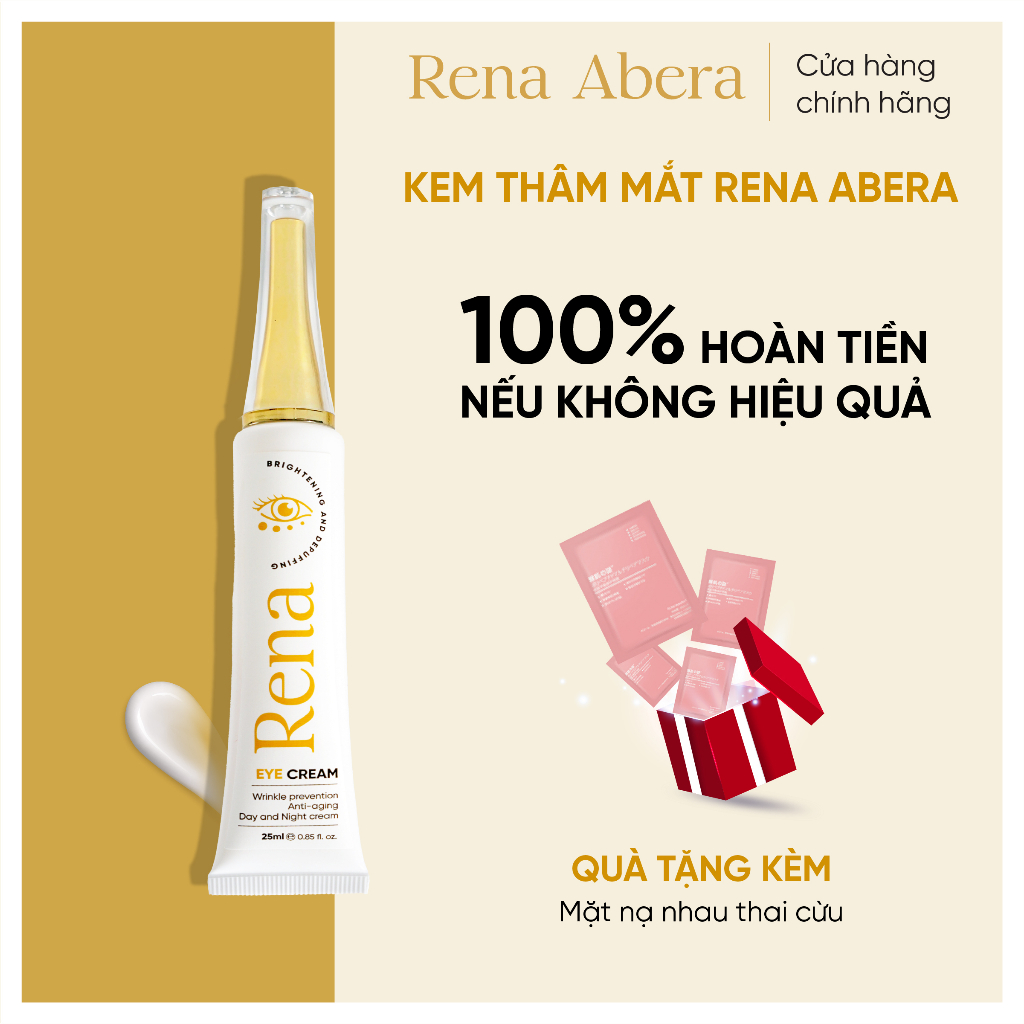 Kem thâm mắt Rena Abera giúp giảm thâm mắt, bọng mắt, nếp nhăn vùng mắt, làm cho vùng da mắt sáng mịn và đều màu 25
