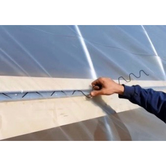 Combo 10 met nẹp ziczac, thanh nẹp ziczac nhà màng nhà kính, bao gồm thanh gài ziczac