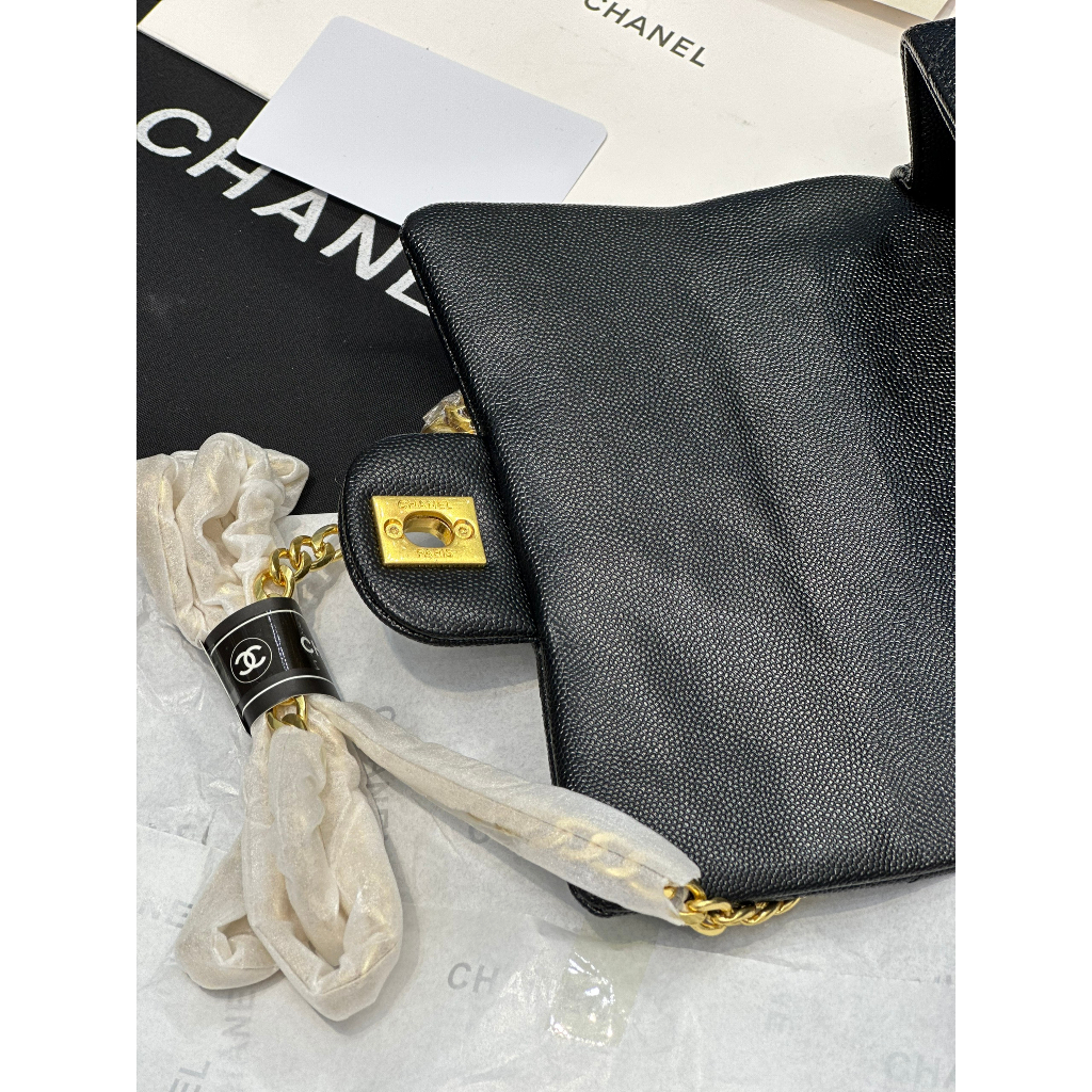 Túi chan flap mini 7 charm da hạt caviar size 19 Fullbox vip nam châm, bọc nguyên seal, túi đóng gói đẹp đầy đù phụ kiện