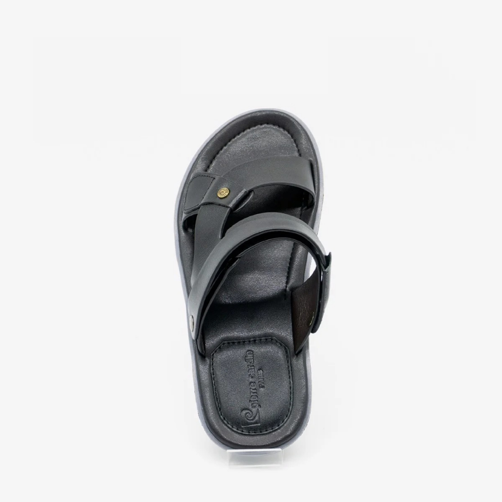 Sandal nam Pierre Cardin thiết kế quai chéo, chất liệu da nhập khẩu cao cấp, sang trọng - PCMFWL 127 màu đen
