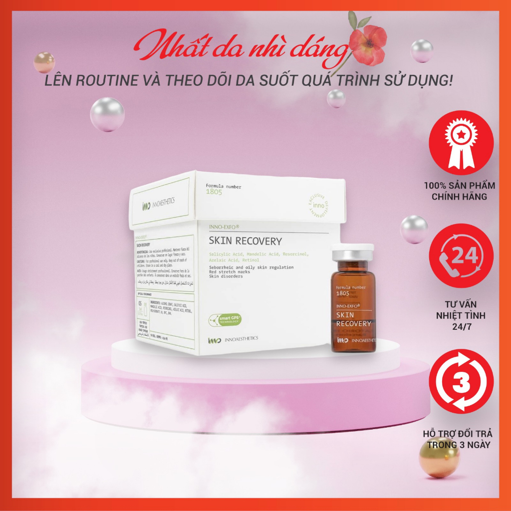 Hoạt Chất Peel  Recovery ,Skin recovery ,Tái Tạo Giảm Mụn Innoaesthetics  5 lọ × 5ml