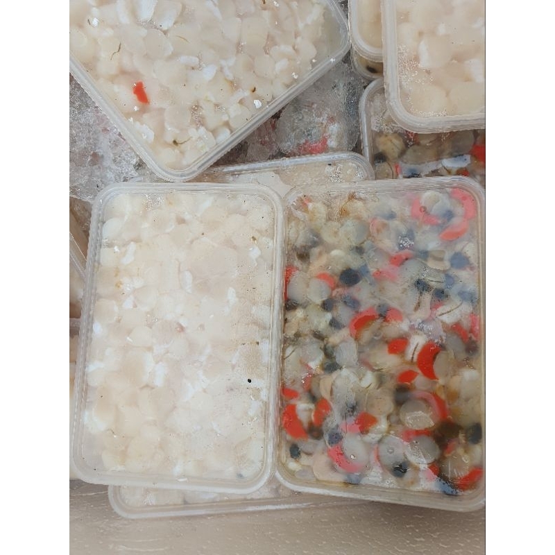 Ruột sò Điệp Bình Thuận-hôp 500gr-hàng nguyên chất, ngọt, ngon.