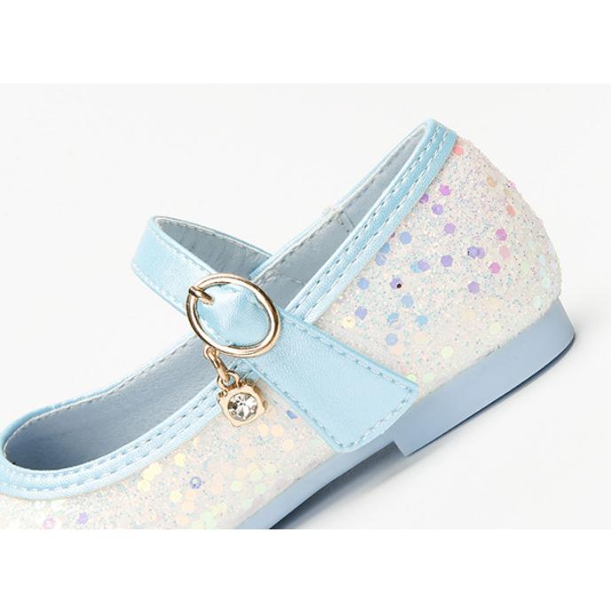 Giày búp bê công chúa Elsa cho bé 3-8 tuổi đính đá cao cấp mềm êm chân bé