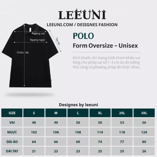 Áo polo trơn form rộng nam nữ, local brand LeeUni, phong cách unisex, chất vải cao cấp. co dãn 4 chiều APL01