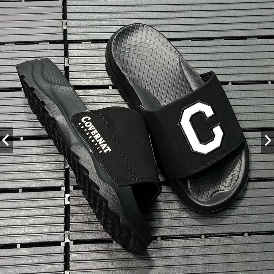 Dép Quai Ngang Nam Nữ Chữ C Quai Da Độn Đế 4cm Hottrend Mùa Hè 2023