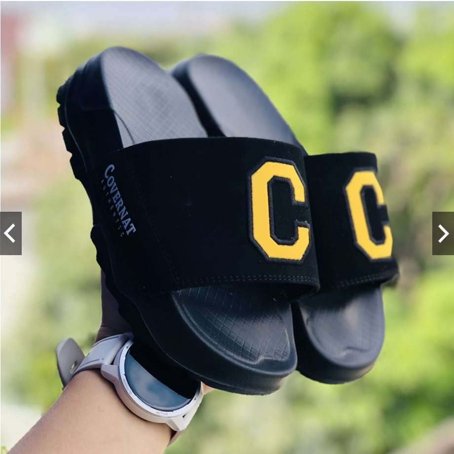 Dép Quai Ngang Nam Nữ Chữ C Quai Da Độn Đế 4cm Hottrend Mùa Hè 2023