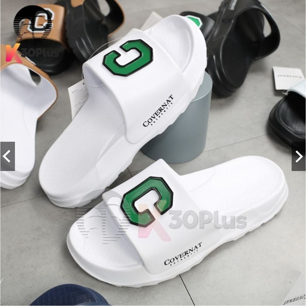 Dép Quai Ngang Nam Nữ Chữ C Quai Da Độn Đế 4cm Hottrend Mùa Hè 2023