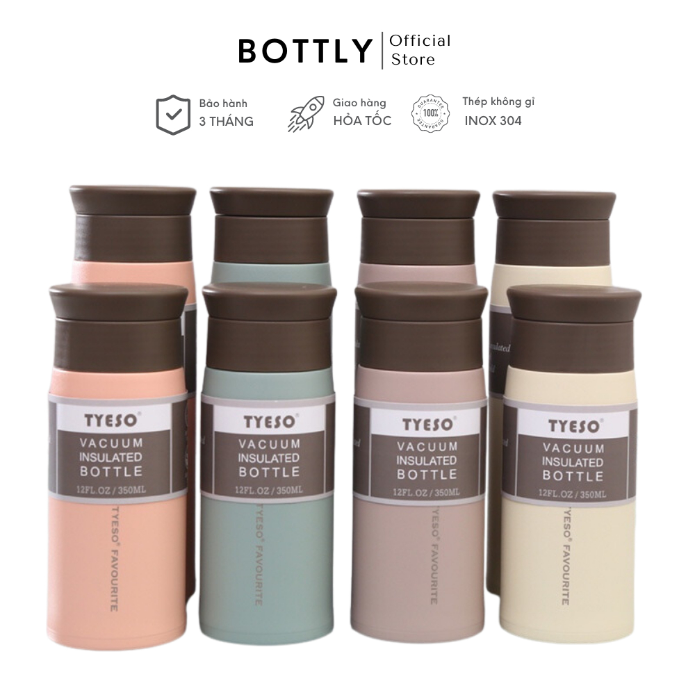 Bình giữ nhiệt Tyeso Favour BOTTLY 500ml, chất liệu inox 304, tặng kèm sticker và cọ rửa