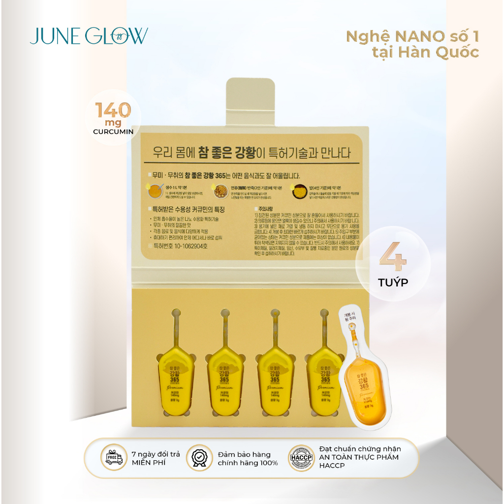 G-card Tinh Nghệ Nano 365 Premium - 4 tuýp - 3g/tuýp