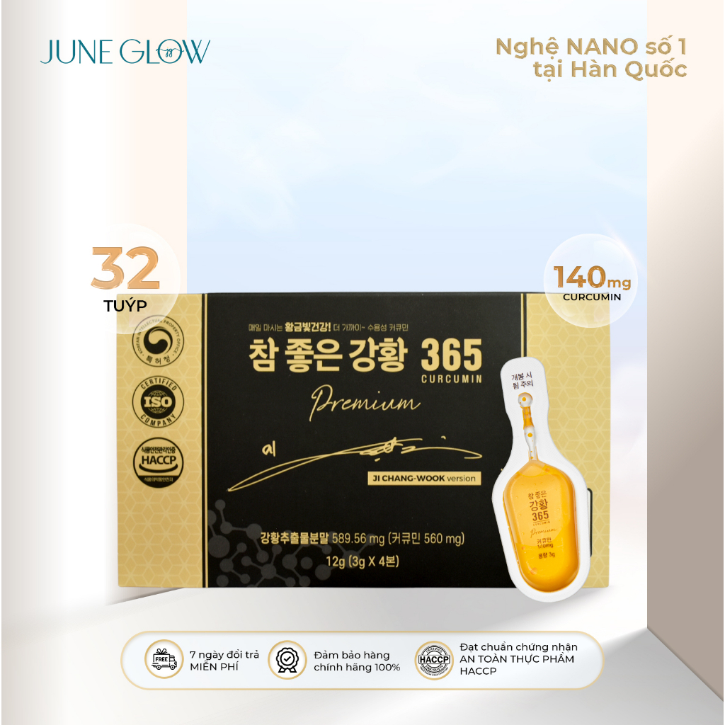 Tinh Nghệ Nano Curcumin 365 Premium - Hộp 32 tuýp