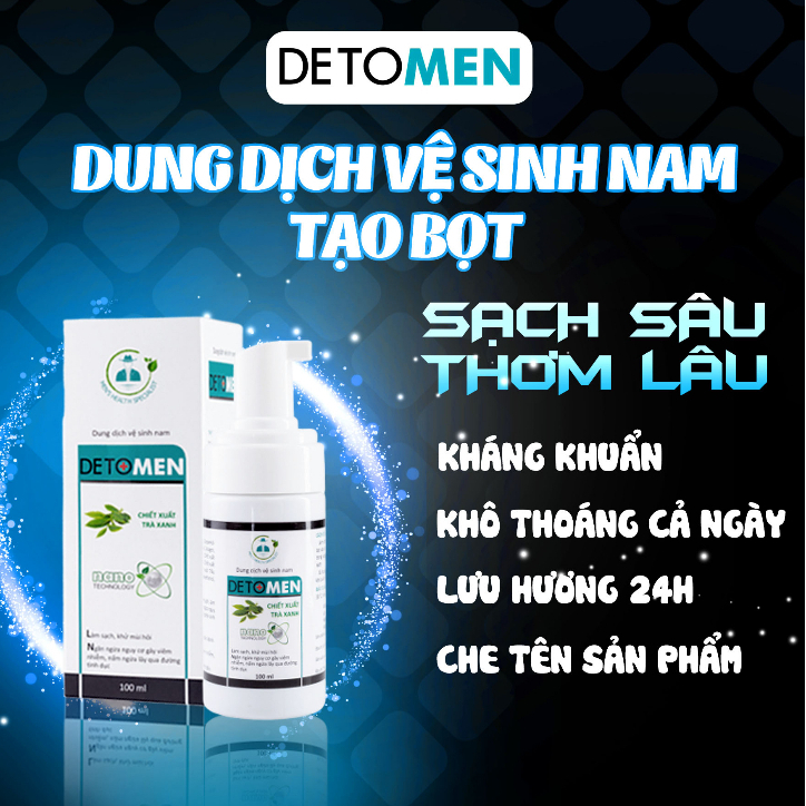 Dung dịch vệ sinh nam Detomen - Bọt vệ sinh nam giới Detomen 100ml