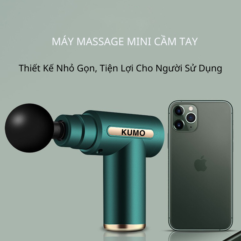 Máy Massage Cổ Vai Gáy KUMO Mát Xa Cầm Tay 4 Đầu 6 Chế Độ Cao Cấp