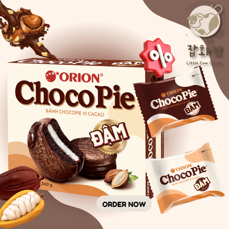 Bánh Choco Pie Đậm Orion Vị Cacao Hộp 360g - 12 cái
