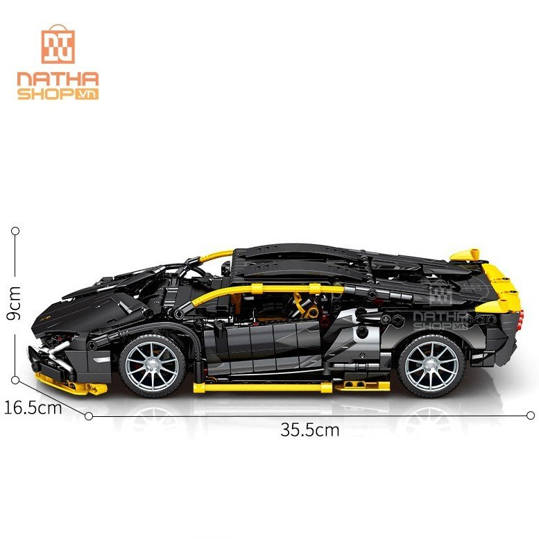 Mô Hình Lắp Ráp LEGO TECHNIC Lamboghini Aventador Black Gold RC701954 tỉ lệ 1:14 1254 PCS