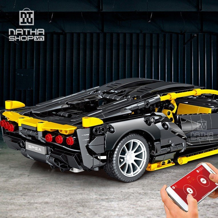 Mô Hình Lắp Ráp LEGO TECHNIC Lamboghini Aventador Black Gold RC701954 tỉ lệ 1:14 1254 PCS