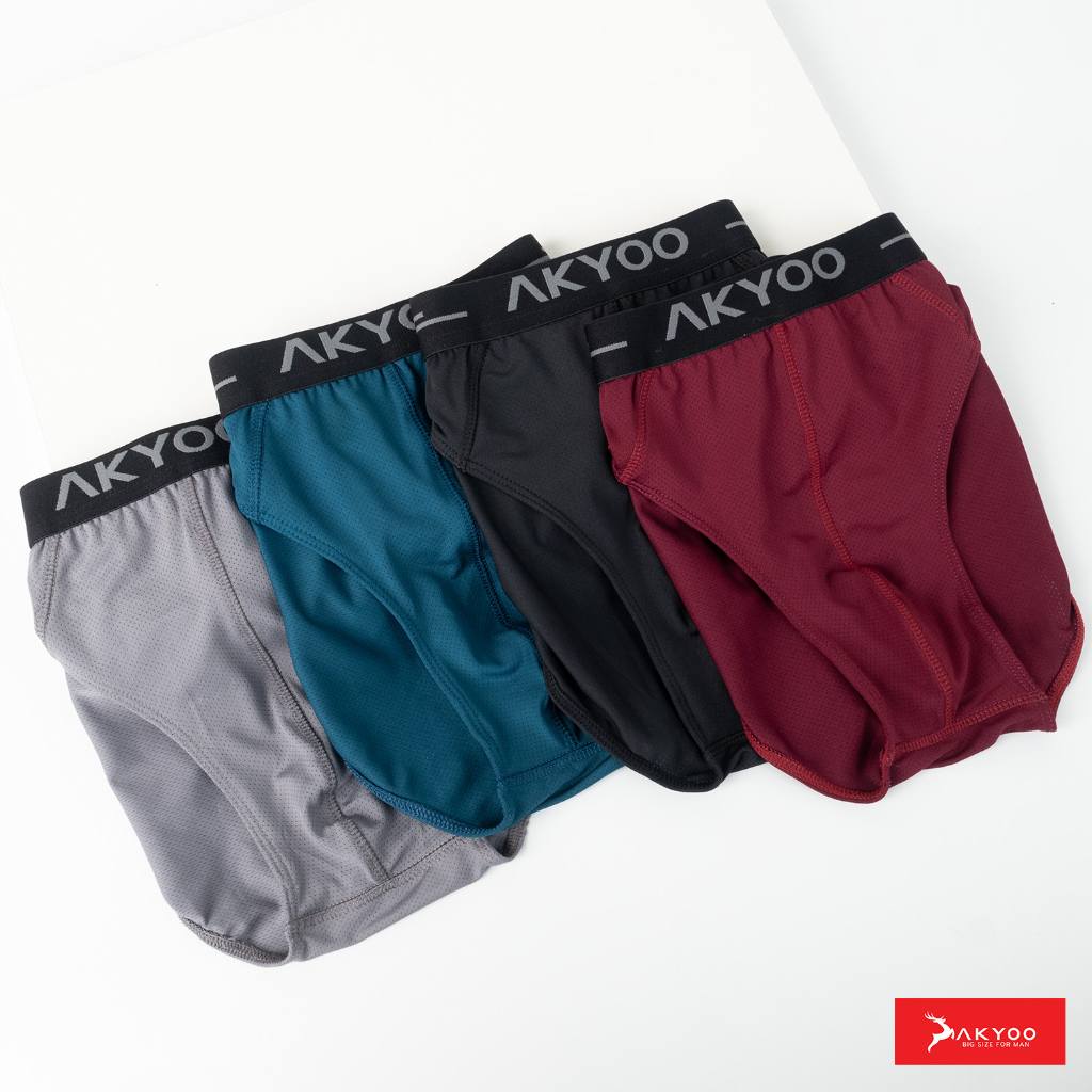 Quần Lót Nam Tam Giác Bigsize AKYOO, vải cotton thun lạnh co giãn 4 chiều thoáng khí - SIP TG