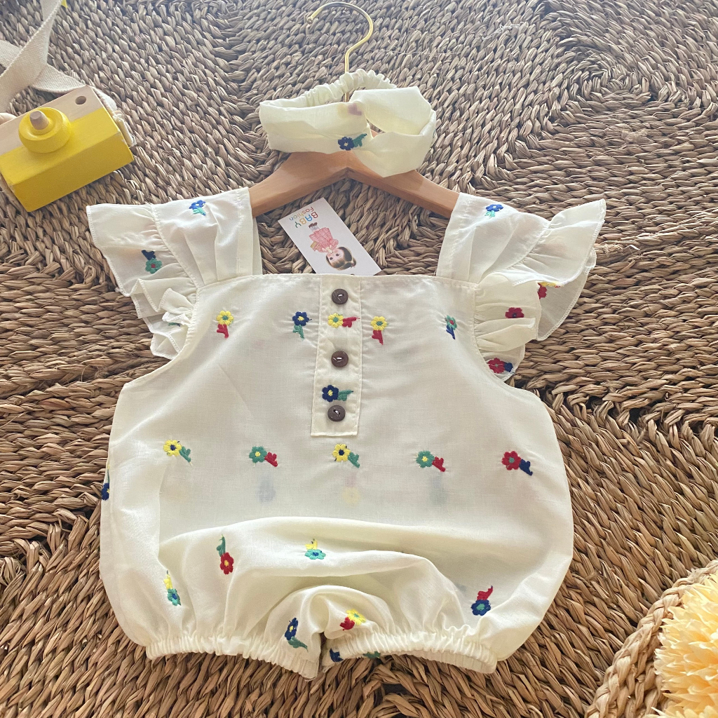 body tay cọc cánh tiên hoa thêu