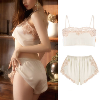 Set đồ ngủ lụa phối ren gợi cảm