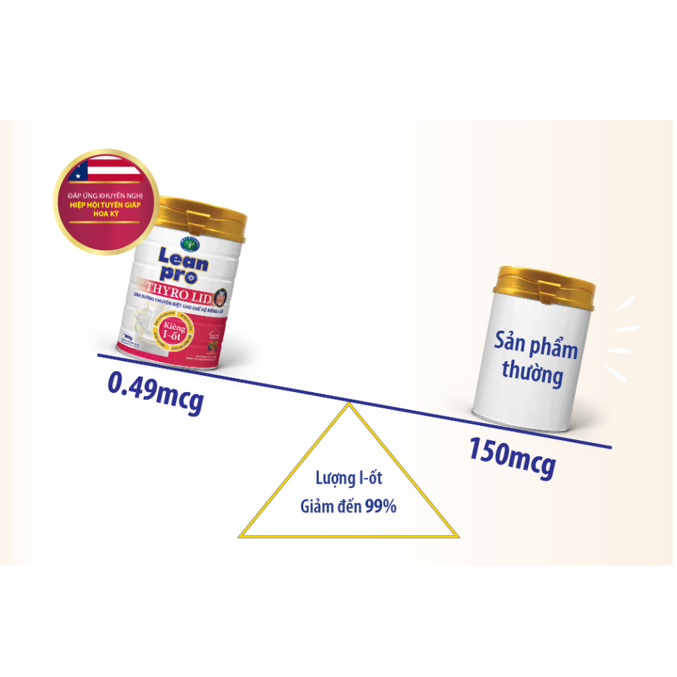 Sữa LeanPro Thyro LID 6 y học chuyên biệt với chế độ kiêng Iot Hộp 400g