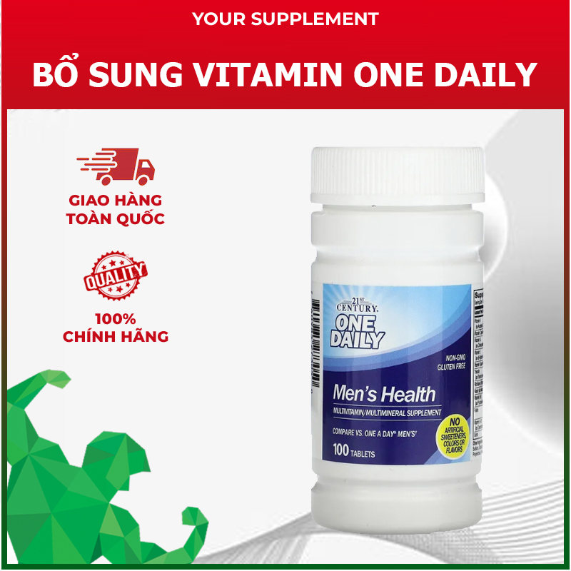 Vitamin tổng hợp cho nam, cải thiện sức đề kháng, tăng cường sức khỏe One Daily Men 100 viên