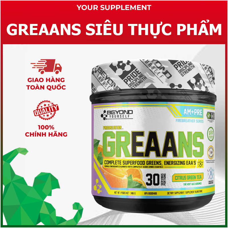 Siêu thực phẩm hữu cơ bổ sung 50+ RAU XANH và EAA GREAANS - 30 lần dùng