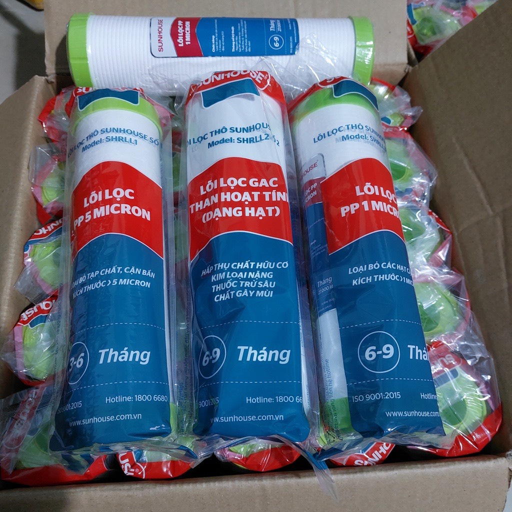 Bộ Lõi Lọc Nước Sunhouse 1,2,3 Chính Hãng