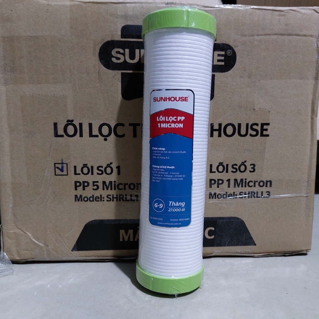 Bộ Lõi Lọc Nước Sunhouse 1,2,3 Chính Hãng