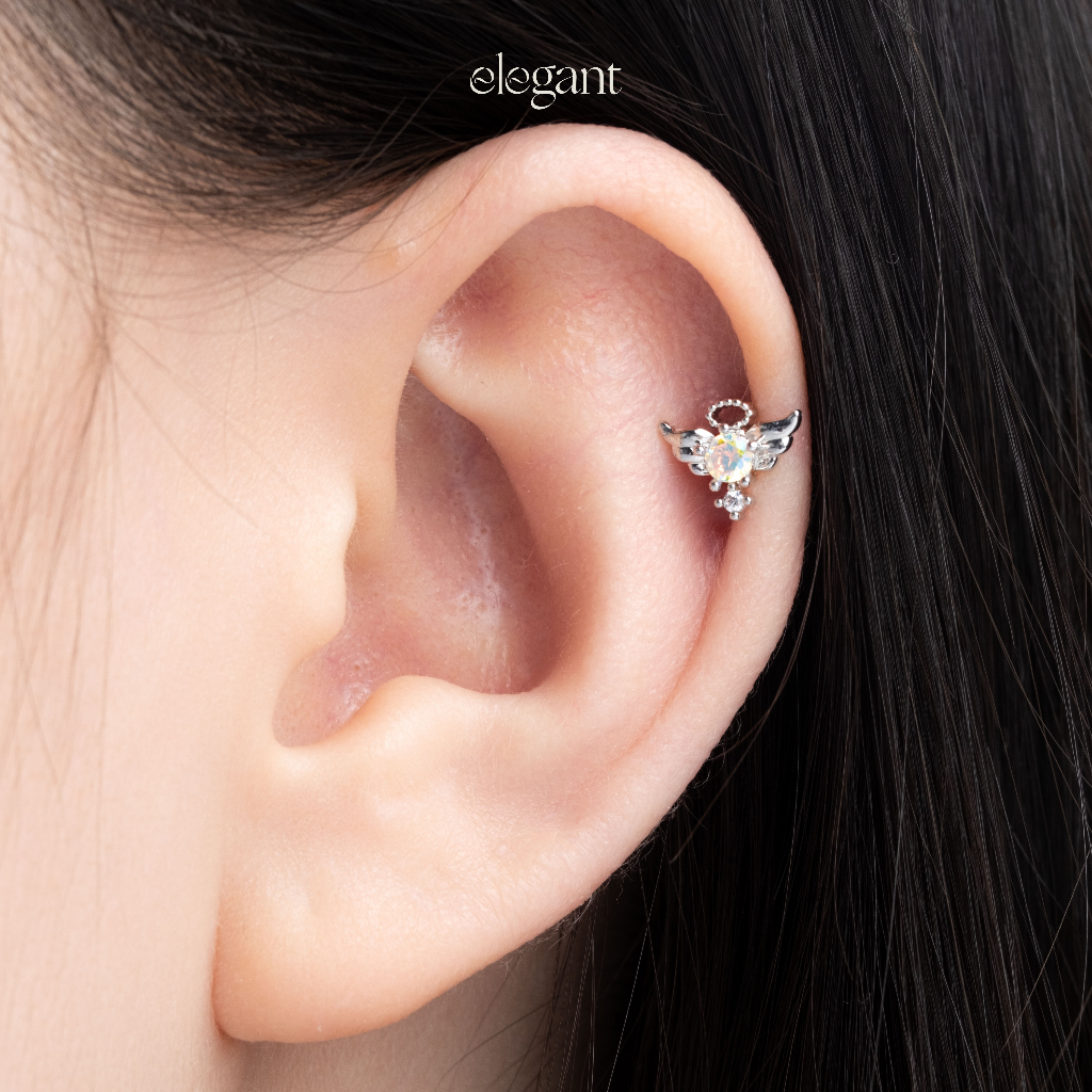 Khuyên tai đá màu CRYSTAL COLOR ANGEL Elegant