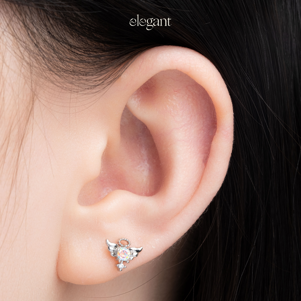 Khuyên tai đá màu CRYSTAL COLOR ANGEL Elegant