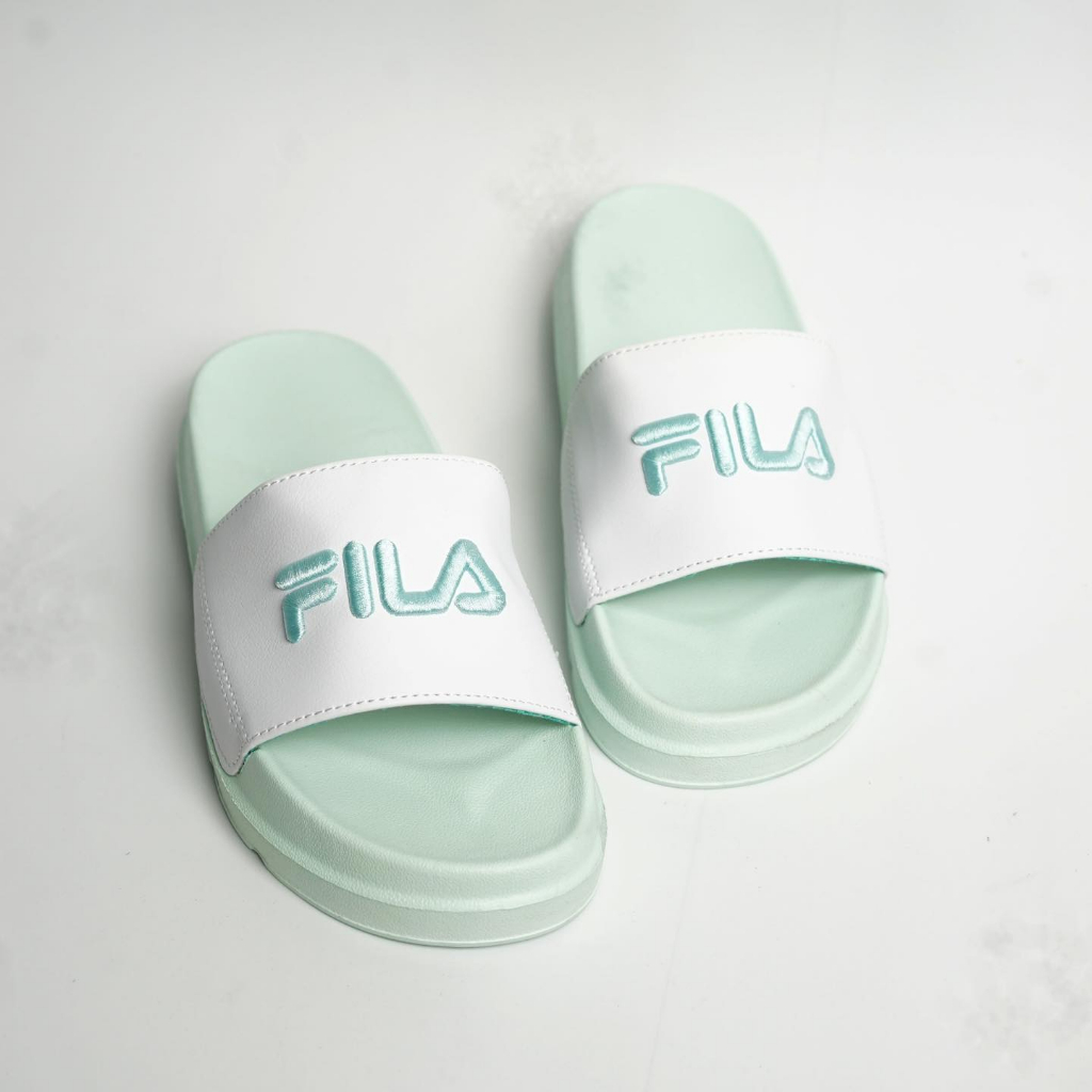 Dép quai ngang nữ FILA, đế cao 4cm, unisex, êm chân, bền, chữ thêu nổi, kiểu dáng mới lạ, phù hợp mọi hoat động