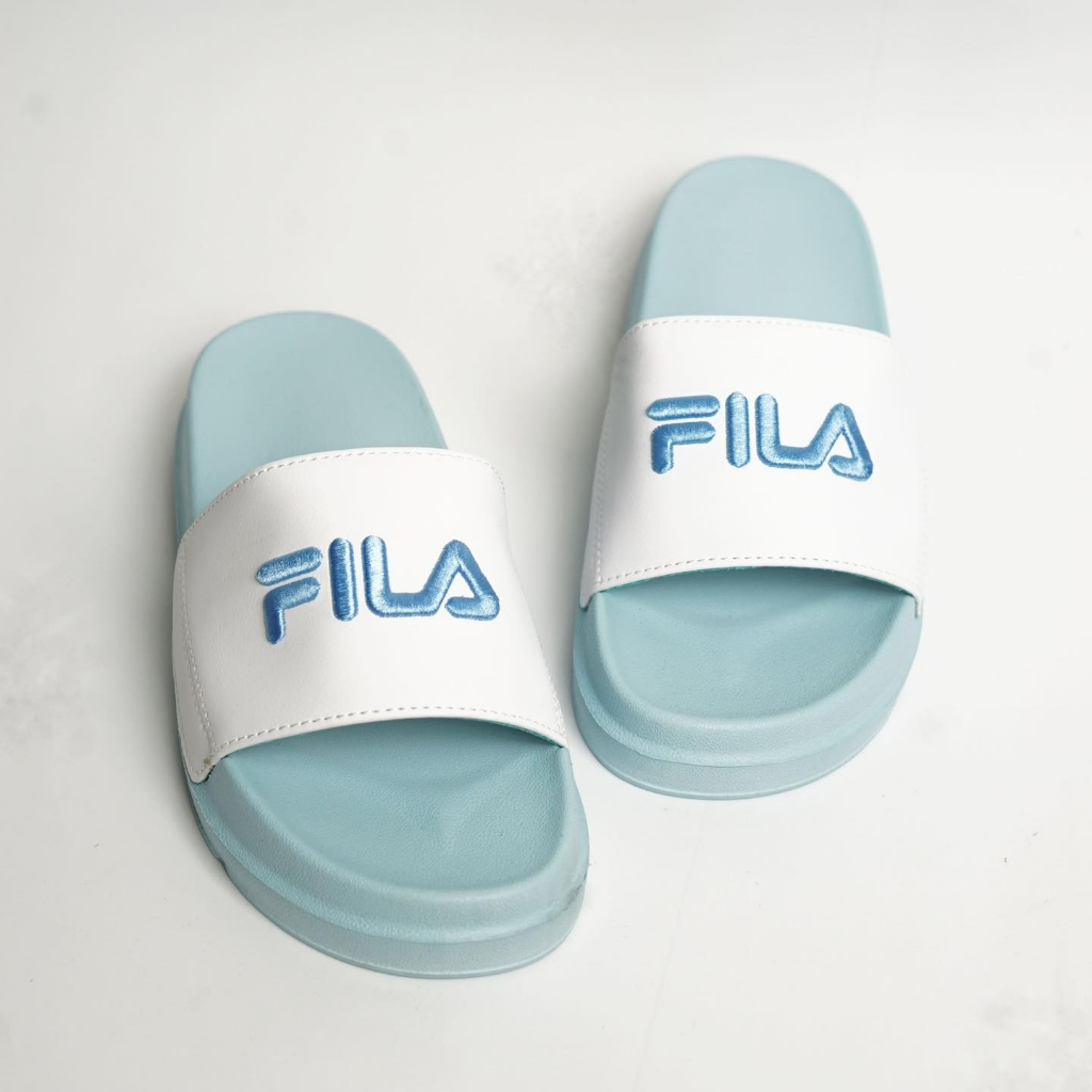 Dép quai ngang nữ FILA, đế cao 4cm, unisex, êm chân, bền, chữ thêu nổi, kiểu dáng mới lạ, phù hợp mọi hoat động