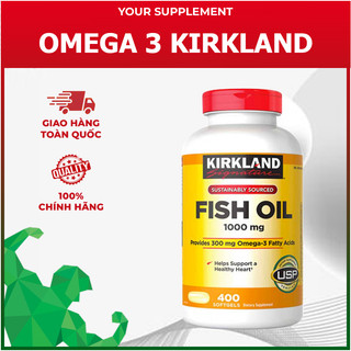  Dầu Cá Omega 3 Chất Béo Tốt Cho Sức Khỏe Đến Từ Mỹ Fish Oil KirkLand - 400 viên 