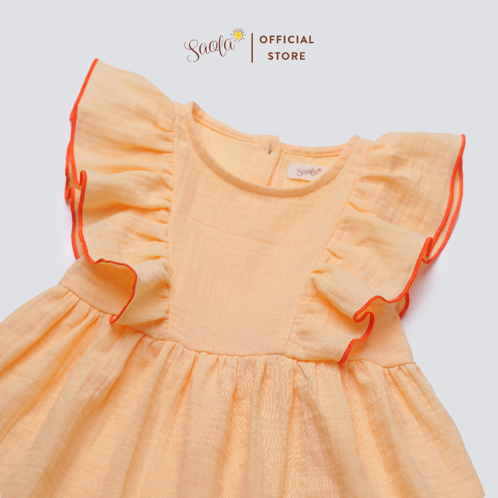 Đầm Váy Cho Bé Gái Chất Muslin Hoa Nhí Xinh Xắn Mềm Mát - ANTONELLA DRESS - DRM037, DRM038, DRM039 - SAOLA KIDS CLOTHING