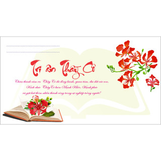 Phong bì Tri ân cảm ơn - Dùng để tặng quà Tri ân Thầy cô cuối năm học thay bưu thiếp