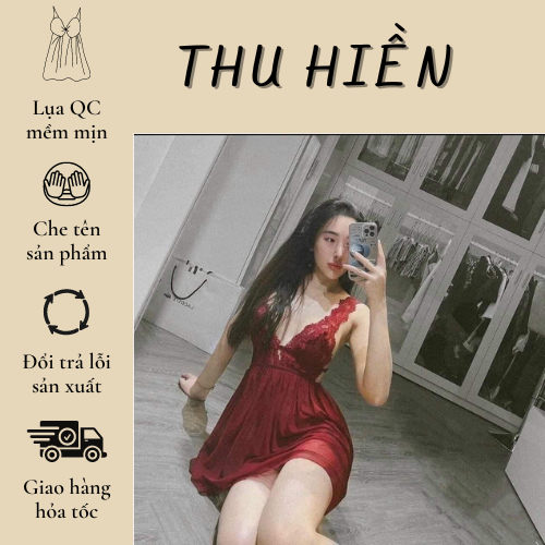 Váy ngủ ren quảng châu mềm-sexy quyễn rũ mang tình yêu lên đỉnh-có chốt cài sau hấp dẫn - kèm silíp