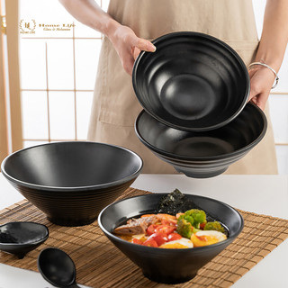 Tô loe đen | Bát Melamine đen nhám hàng nhập khẩu | Tô loe chuyên dụng cho nhà hàng cao cấp Melamine A5 | BÁT ĐỰNG CHÈ