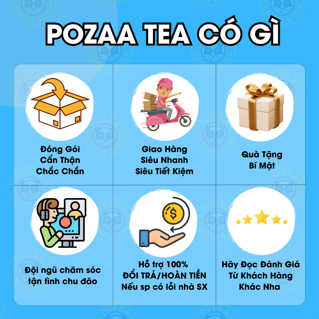 Set Trà Sữa Tự Pha, Nguyên liệu nấu trà sữa Pozaa vị Ô Long Mix, Nguyên Liệu Làm Trà Sữa - Set Lớn 15-20 Ly- PZT014 | BigBuy360 - bigbuy360.vn