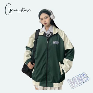Áo khoác gió mns jacket, áo khoác dù nam nữ 2 lớp logo thêu siêu đẹp gem_store 615